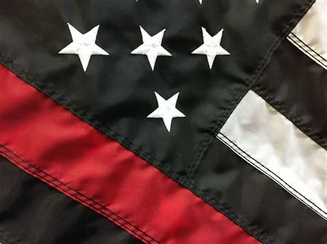 Firefighter Thin Red Line Black And White American Flag 3×5 Sewn Nylon