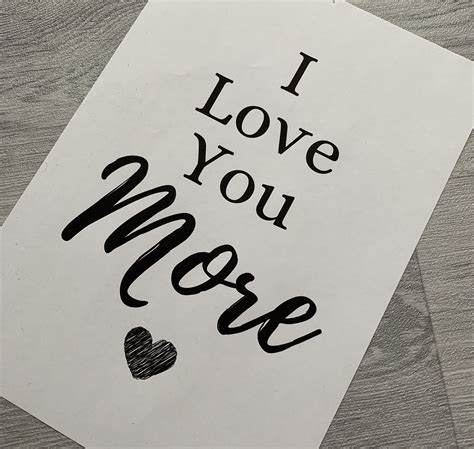 Quote Print I Love You More I Love You Most A4 Print Etsy