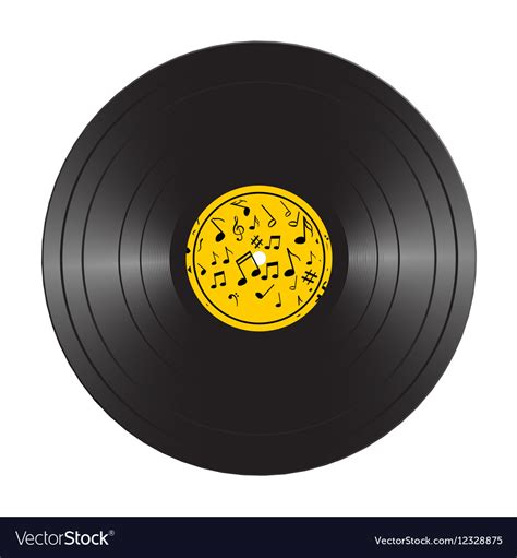 Vinyl Lp Record Disc Black Musical Vinyl Album Vector Image