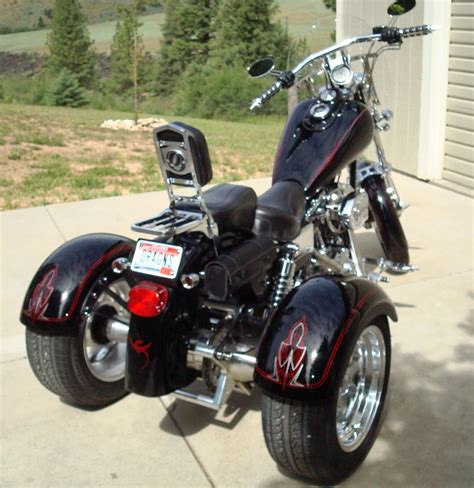 mike s harley davidson dyna frankenstein trike built with a trike conversion kit from
