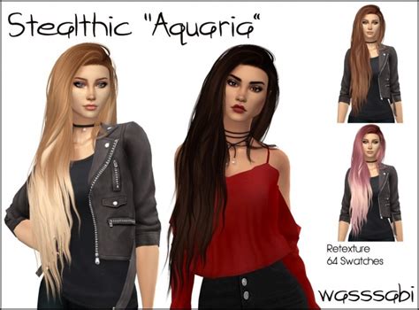 Stealthics Aquaria Hair Retextured At Wasssabi Sims The Sims 4 Catalog
