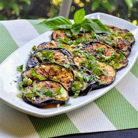 Italian Grilled Eggplant With Basil And Parsley Melanzane Grigliate Al