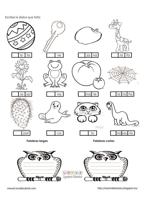 Silabas En Espanol Worksheets Kids Activities Cuaderno De