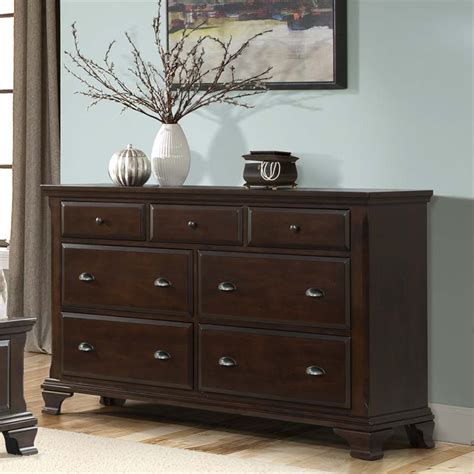 Bowery Hill 7 Drawer Dresser In Cherry Cymax Business