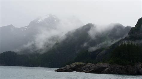 5312x2988 Misty Mountains Viewed From Resurrection Bay Seward Alaska