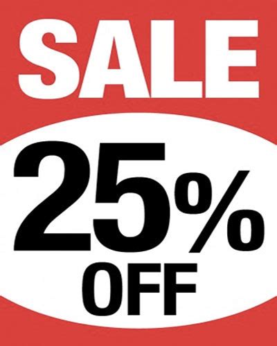 Sale 25 Percent Off Oak Leaf Promotions