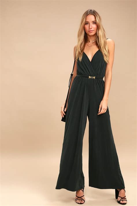 Ppla Loxie Charcoal Grey Jumpsuit Wide Leg Jumpsuit Lulus