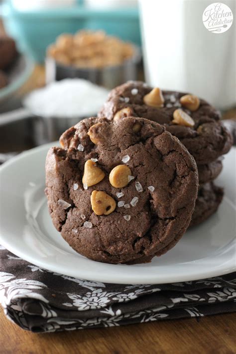 Salted Chocolate Peanut Butter Chip Cookies A Kitchen Addiction