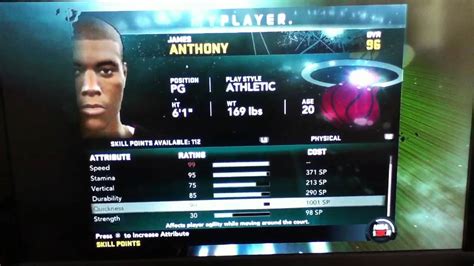 Nba 2k11 My Player Playoffs Attributes Of My Player Youtube