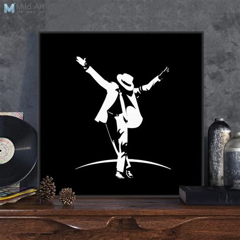 Modern Pop Music Dancer Celebrity Michael Jackson Black White Art Print