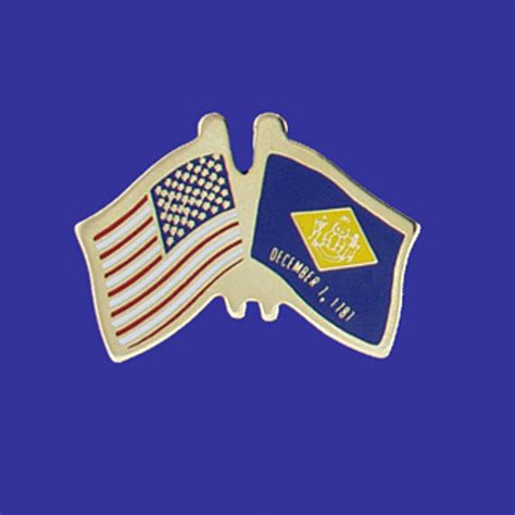 Delaware Double Flag Lapel Pin Fredsflags