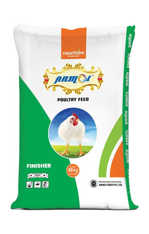 50kg Nouriture Anmol Poultry Feed Finisher Pellet Packaging Type Pp