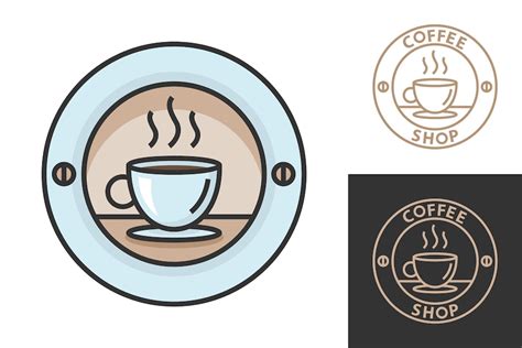 Diseño De Color De Logotipo De Café Para Cafetería O Cafetería Signo