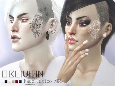 Face Paint Oblivion Face Tattoo N04 By Pralinesims From The Sims