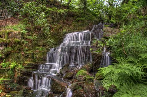 Hatch Brook Waterfall England Waterfalls Stones Hdr Crag Moss Hd