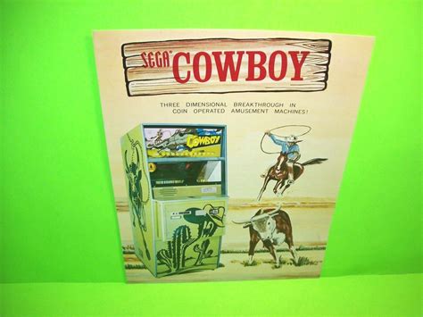 Sega 1974 Cowboy Original Nos Western Theme Lasso Throwing Arcade Game