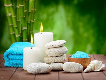 Spa Zen Stones Bamboo Candles Salt Wallpapers
