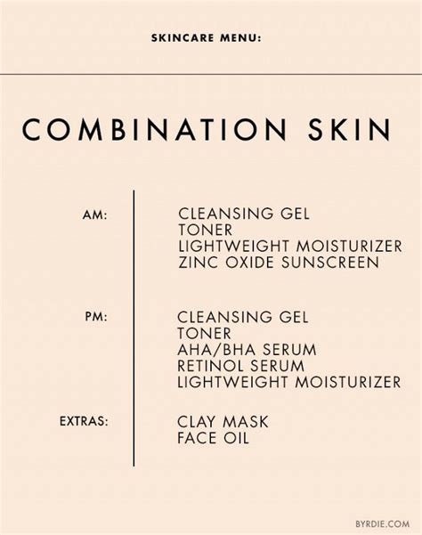 Skincare Menu Combination Skin Tips For Oily Skin Oily Skin Care
