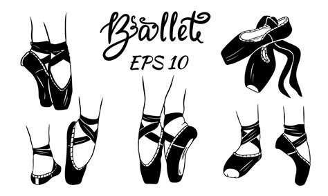 A Set Of Ballet Shoes 2294505 Vector Art At Vecteezy