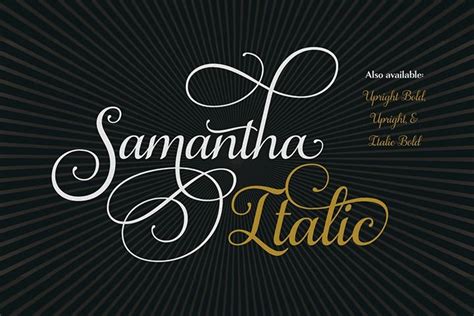 Samantha Script Italic 1903 Script Fonts Font Bundles Samantha