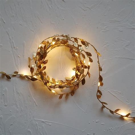 Guirlande Lumineuse Gold Battery Powered M Led Minuscules Feuilles