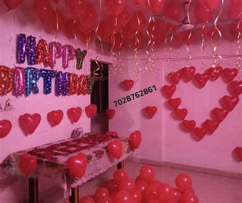 Maybe you would like to learn more about one of these? Romantic Room Decoration For Surprise Birthday Party in ...