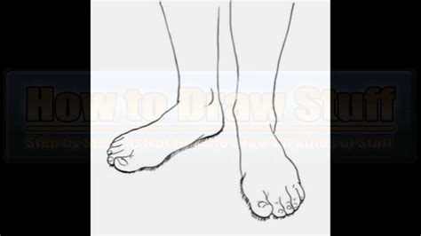 How To Draw Feet Step By Step Youtube