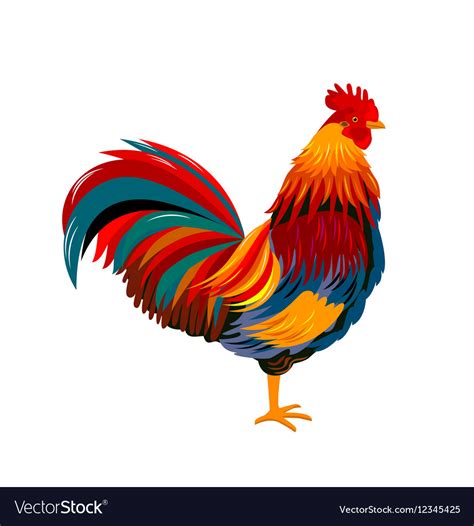 Colorful Rooster Svg