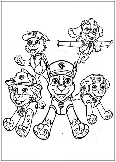 Pat Patrouille Equipe Coloriage Pat Patrouille Pour Enfants Page 2