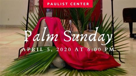 Palm sunday is a christian moveable feast that falls on the sunday before easter. Evening Prayer - Palm Sunday 2020 - YouTube