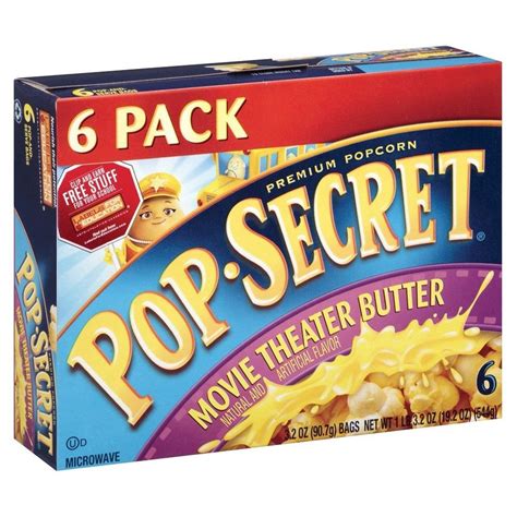Pop Secret Movie Theater Butter Microwave Popcorn 6ct Movie Theater