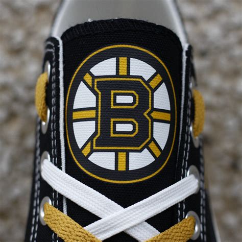 Boston Bruins Canvas Shoes Cheap Price Sneakers For Fans Style 1 Jack
