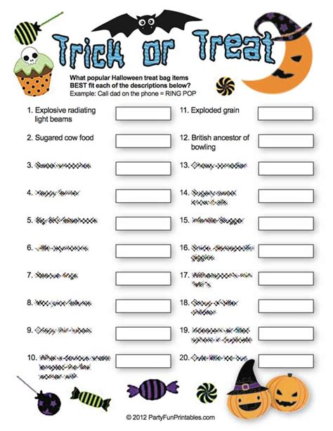 Halloween Printable Trivia