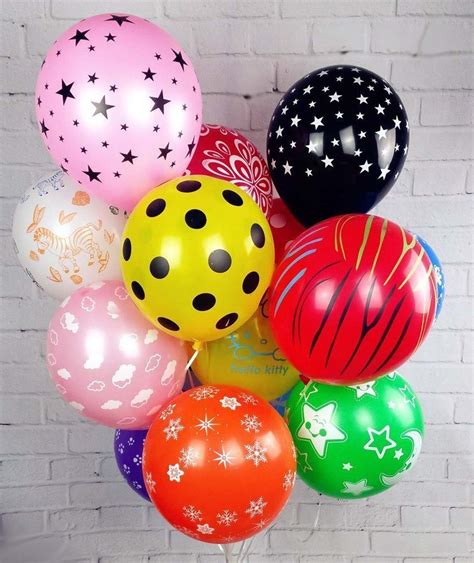 Hk Balloons Pack Of Colourful Inches Large Assorted Colour Mixed Printed Balloons For