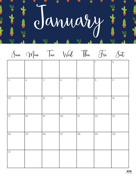 January 2021 Calendars 15 Free Calendars Printabulls