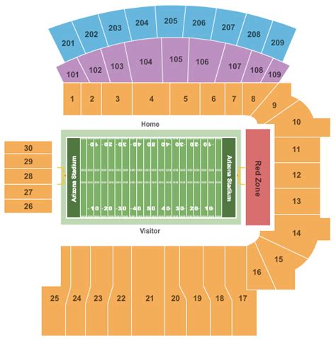 Arizona Stadium Tickets And Seating Chart Event Tickets Center