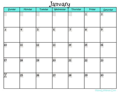 2016 Calendar Free Printable
