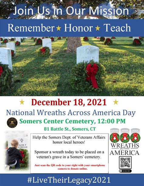 National Wreaths Across America Day Ceremony In Somers Ellington Ct