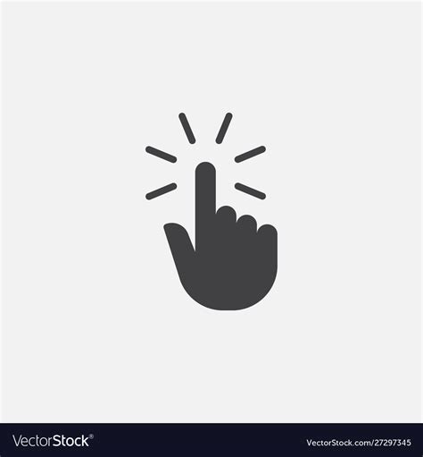 Finger Clicking Icon Hand Pointer Royalty Free Vector Image