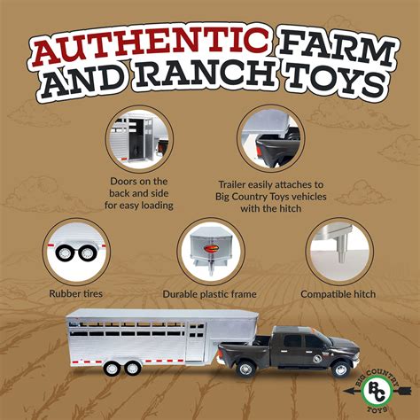 Big Country Toys Sundowner Horse Trailer Farm Ranch And Rodeo Toys