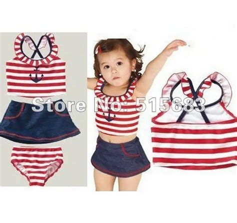 Buy Retail Freeshipping Girls Toddler Sailor Stripe