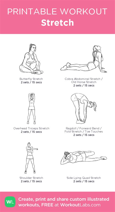Stretch Illustrated Exercise Plan Created At Workoutlabs Com Click