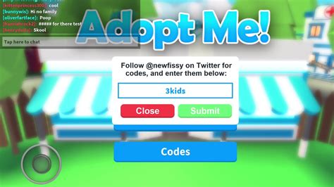 Codes On Adopt Me In Roblox For 2019