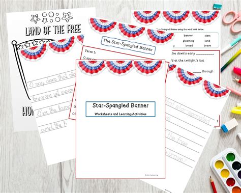 Printable National Anthem Worksheets And Activities Star Spangled