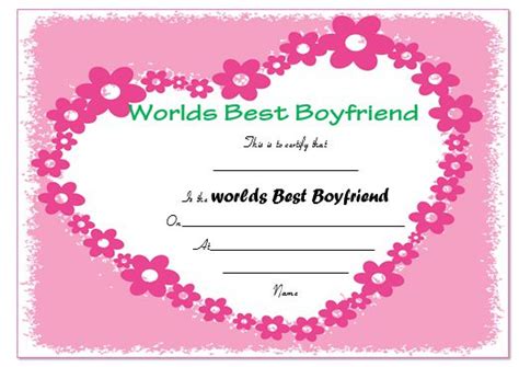 23 Best Boyfriend Certificates That Can Make Your Loved Ones In New