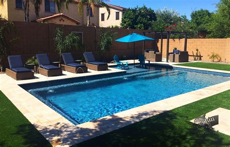 Epic 25 Stunning Rectangle Inground Pool Design Ideas With Sun Shelf