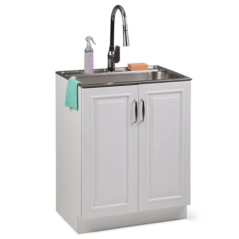 These storage options include cabinets with two doors, one door, or open shelves. Simpli Home Darwin 28 inch Laundry Cabinet with Pull-out ...