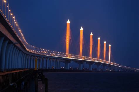 Jiashao Cross Sea Bridge In Hangzhou Bay Is Worlds Longest Cable
