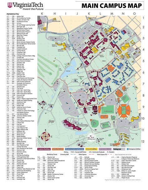 Virginia Tech Campus Map Map Of The World