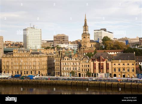 Buildings On The Quayside In Newcastle Upon Tyne Plus Office Blocks In